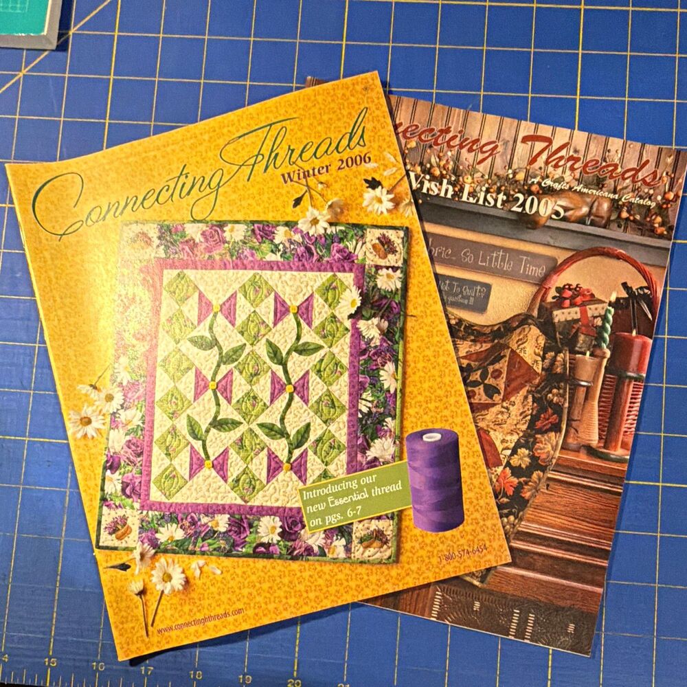 Connecting Threads Winter 2006 & 2005 Illustrated Quilting Sewing Catalog Englis